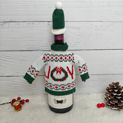 Knit Sweater Wine Bottle Covers - Set of 2