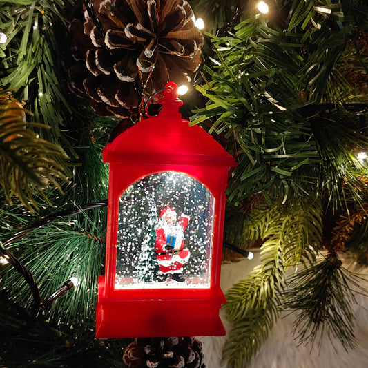 Light-Up Santa Gift Lantern
