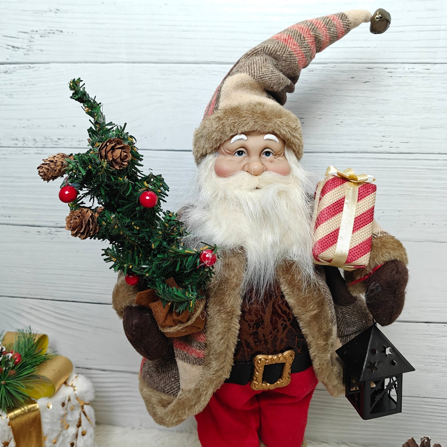 25" Rustic Woodland Santa