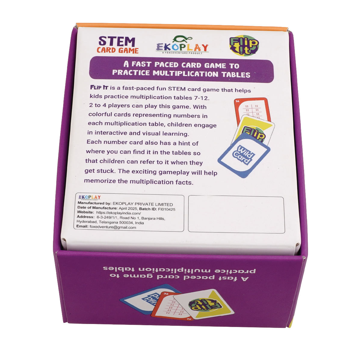 Ekoplay Flip It Multiplication STEM Card Game (Tables 7–12) | Reinforces Multiplication Tables Through Fun Play