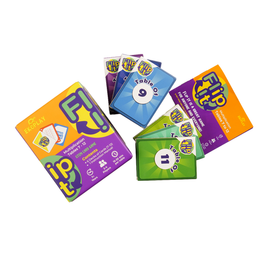Ekoplay Flip It Multiplication STEM Card Game (Tables 7–12) | Reinforces Multiplication Tables Through Fun Play