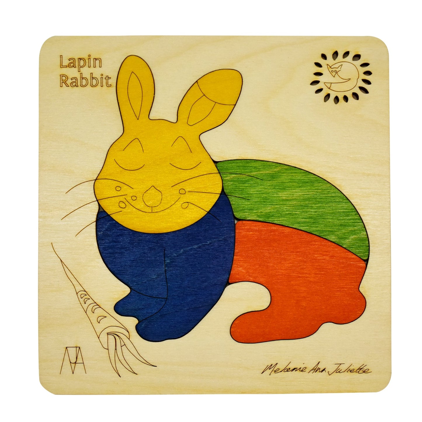 Lapin Rabbit Learning Puzzle | Matching Skill Toy for Kids