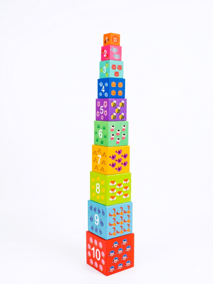 Montessori Cardboard Stacking & Nesting Blocks