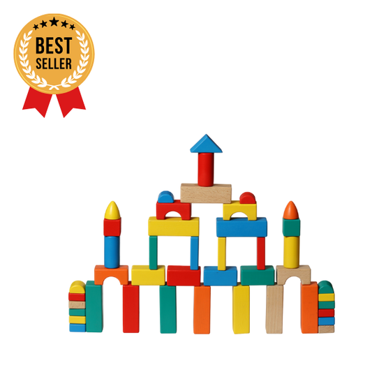 Wooden Building Blocks for kids 1 yrs+ (48 piece set)