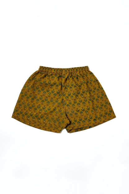 Unisex Organic Cotton Boxer Shorts | Hand Block-printed Natural-dyed