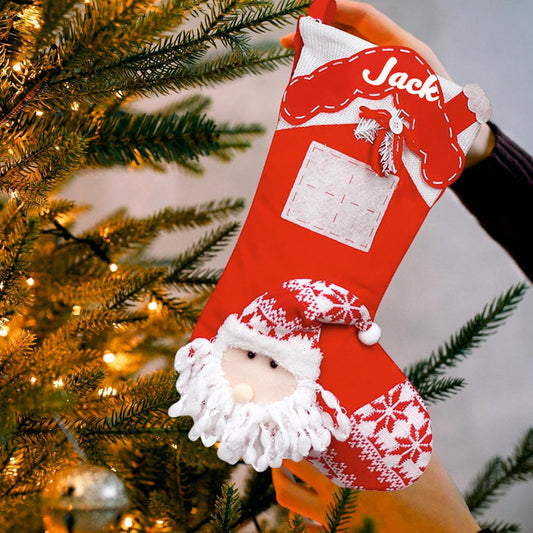 Nordic Knit Stocking - Santa
