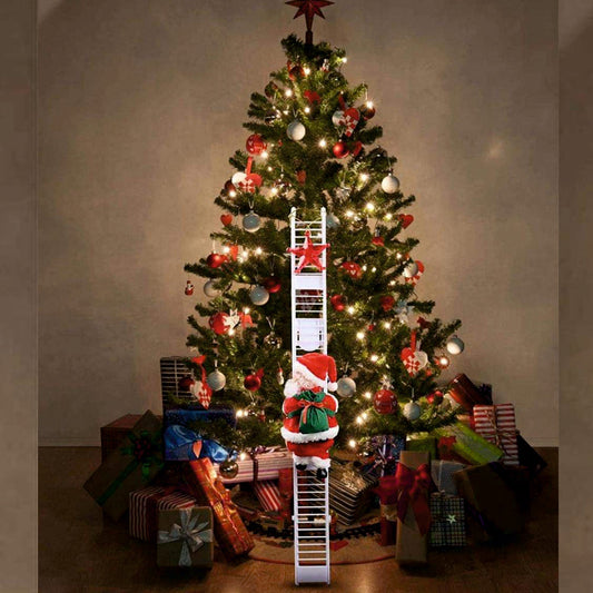Musical Tree Climbing Santa Snowy Rise