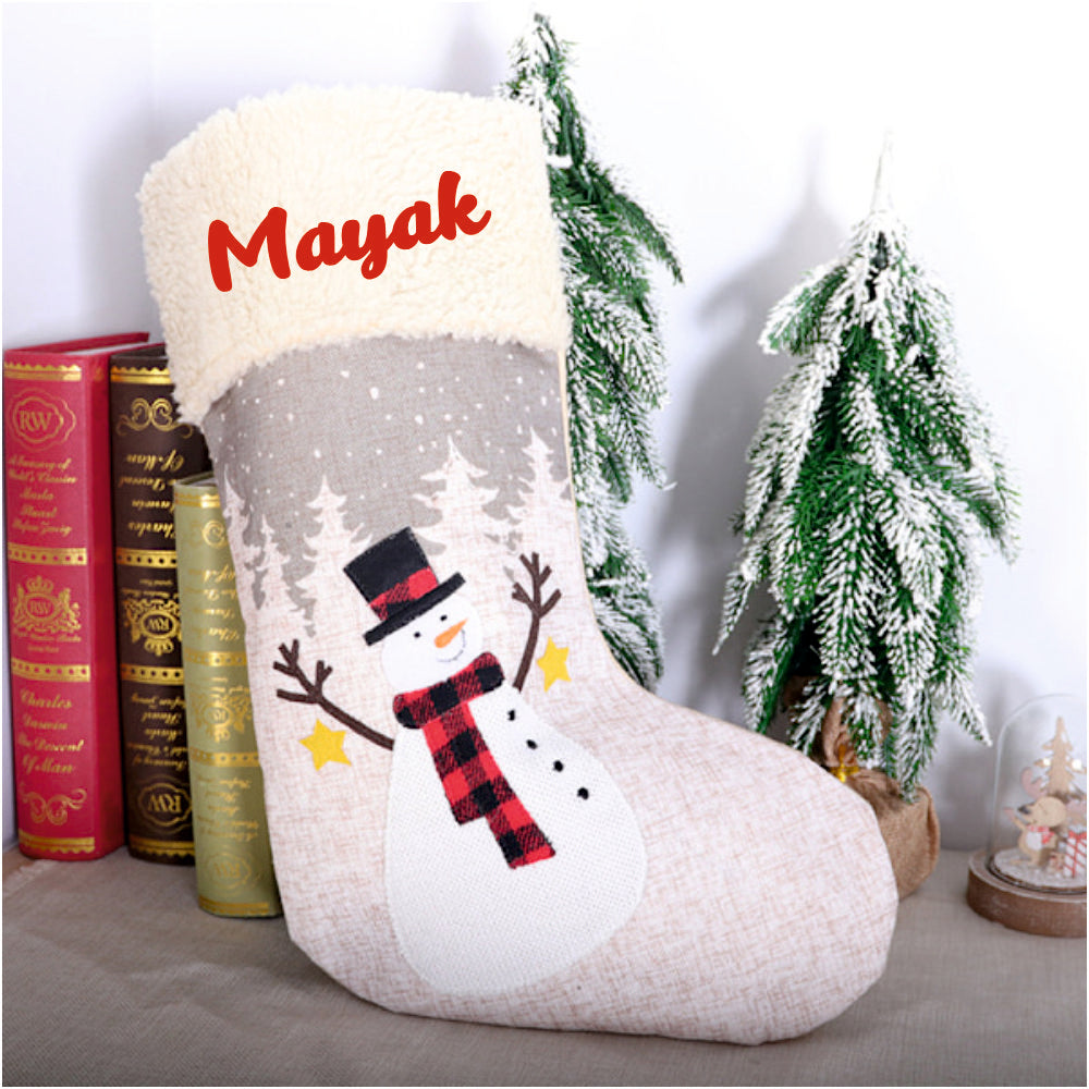 Frosty Forest Stocking - Snowman