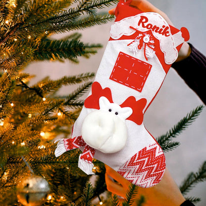 Nordic Knit Stocking -Reindeer