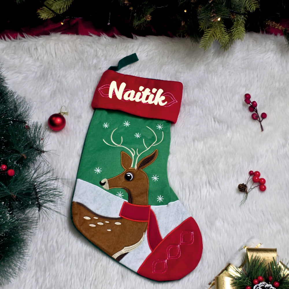 Festive Cheer Stocking - Reindeer