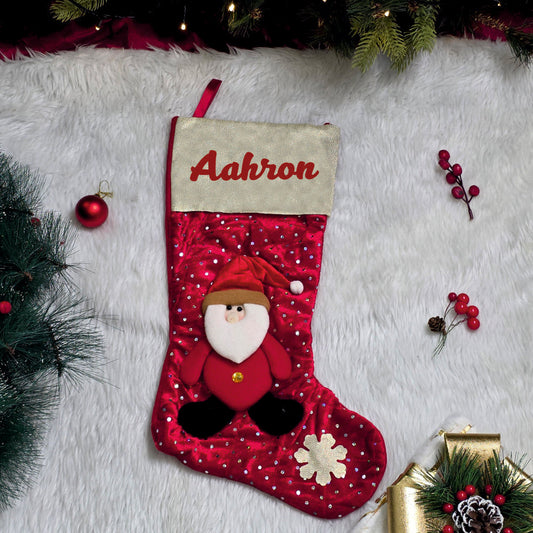 Merry Sparkle Stockings - Santa