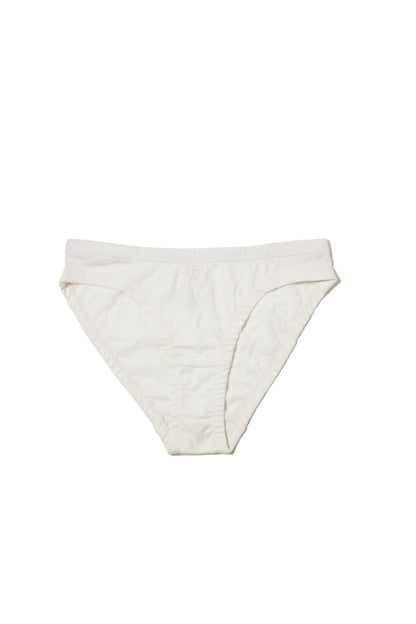 Women's Organic Cotton Panty Underwear | Bikini with Handmade Crochet Identifier