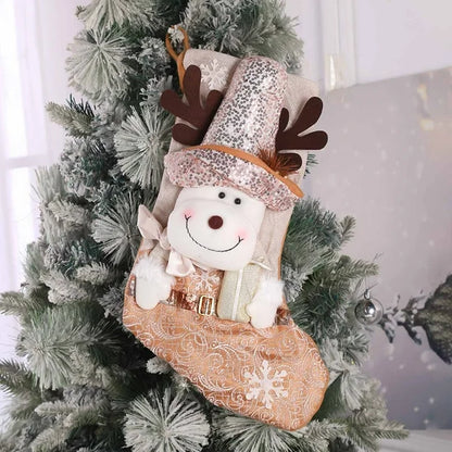 Blush & Gold Wonderland Stocking - Reindeer