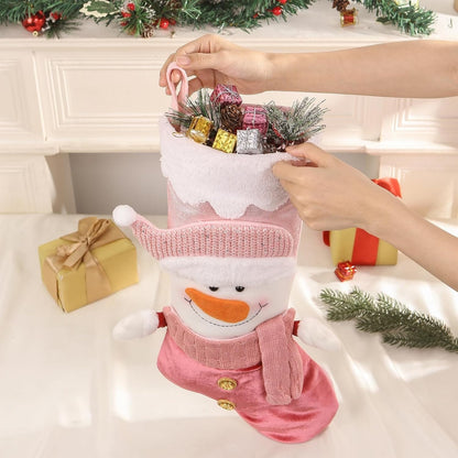 Candy Blush Stocking - Snowman