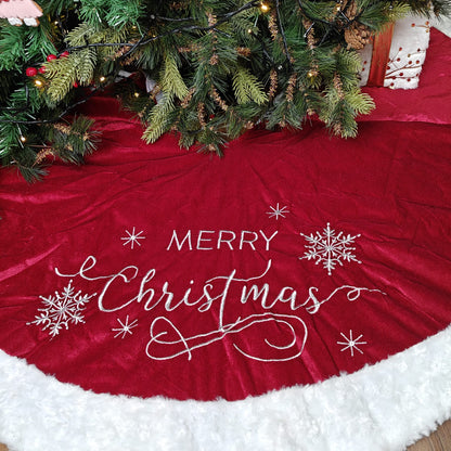 48" Tree Skirt – Elegant Velvet Fur