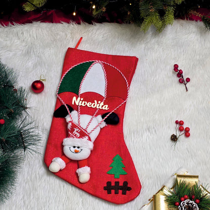 Parachute Crew Stocking - Snowman