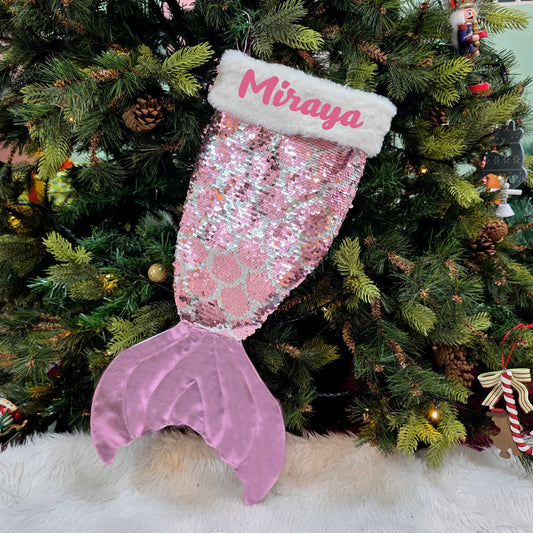Magical Mermaid Stocking - Blush Pink