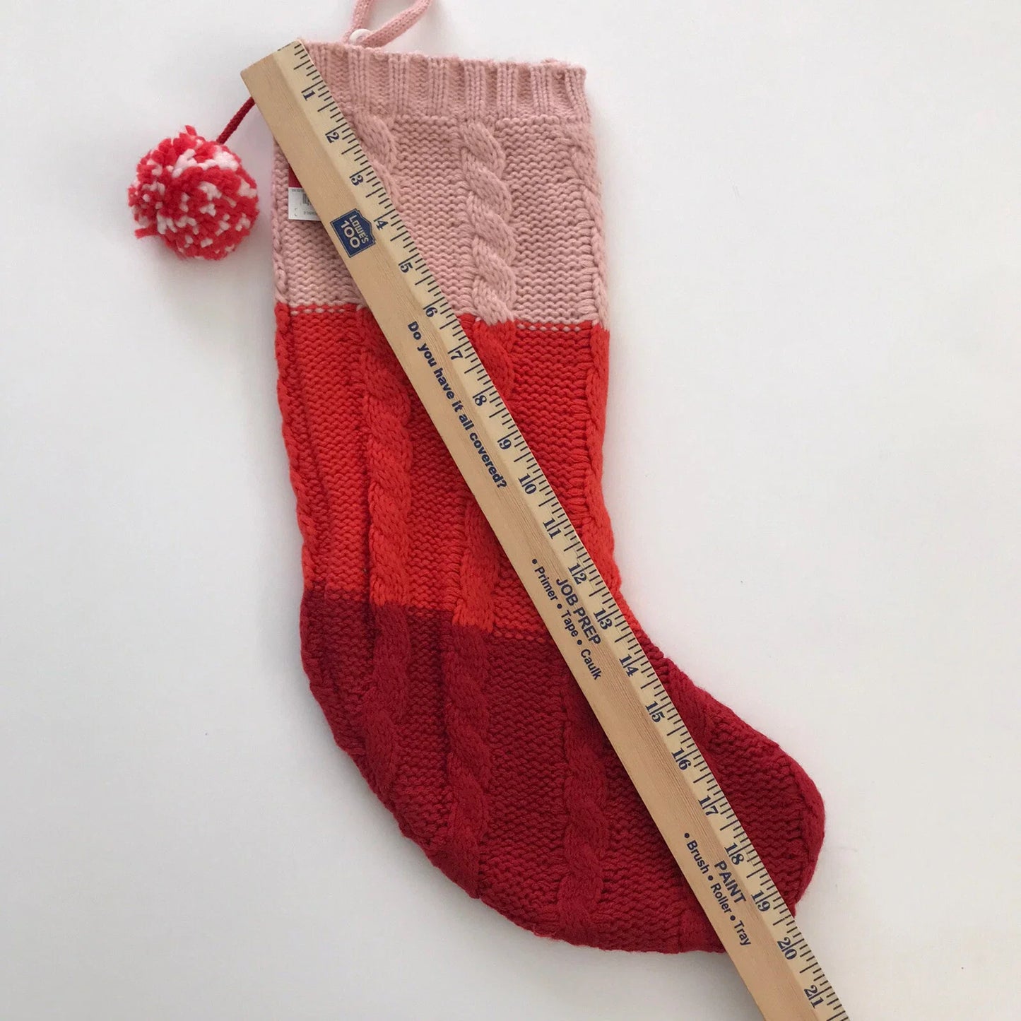 Candy Stripe Knit Stocking