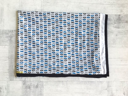 Waves print Baby Blanket - Whitewater