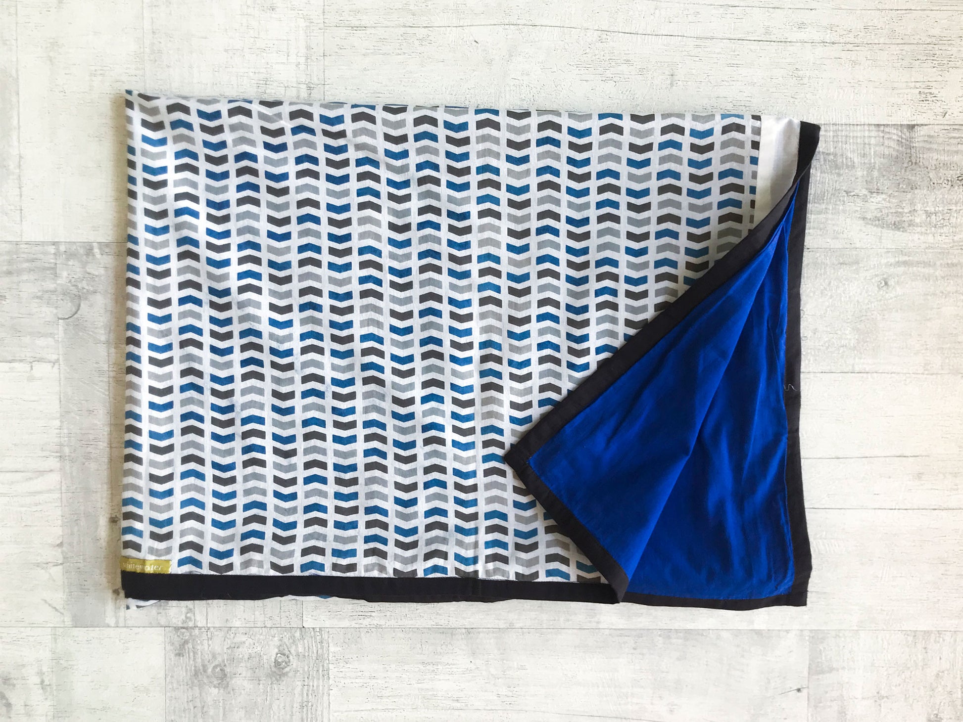 Waves print Baby Blanket - Whitewater