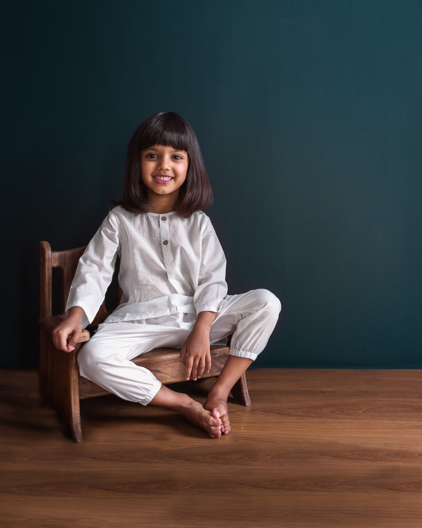 Organic Cotton Essential White Kurta Top