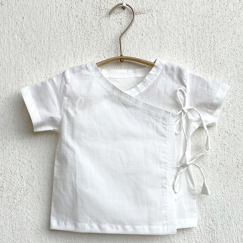 Essential White Organic Kimono Top