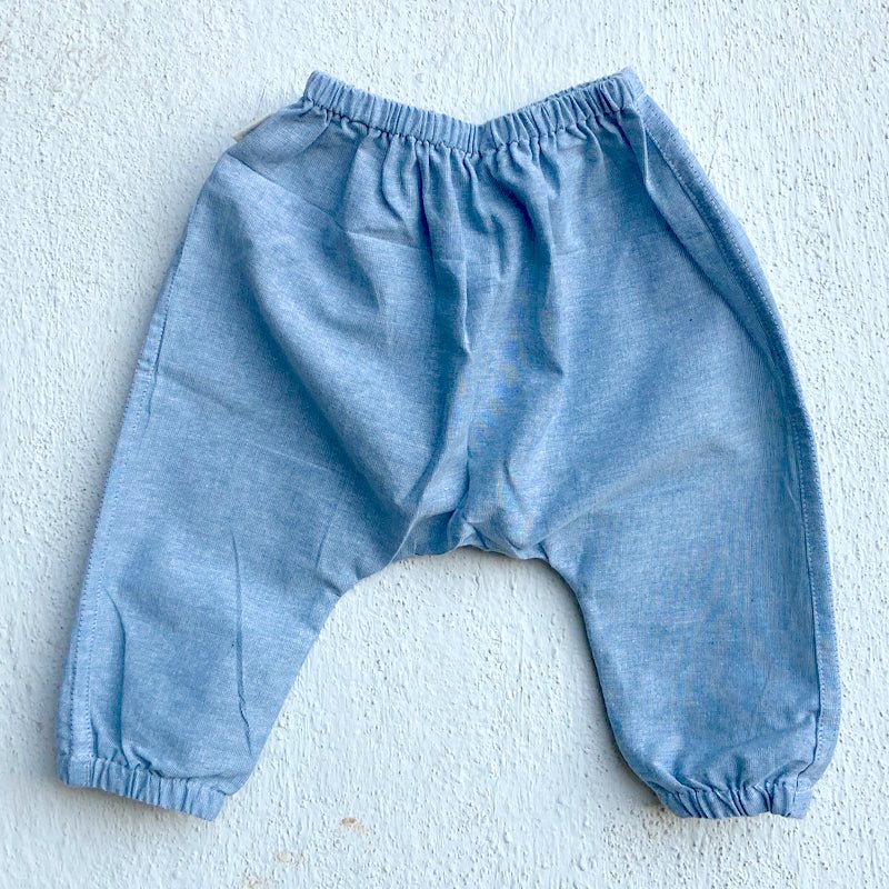 Chambray blue harem pants