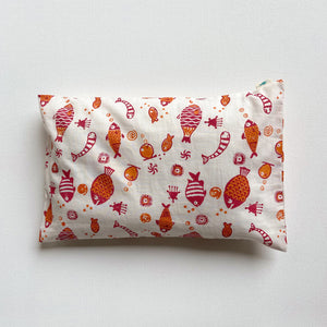 Koi Organic Cotton/Kapok Toddler Pillow +  Maracas