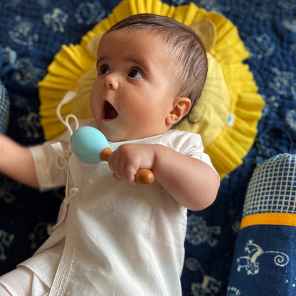 Organic Gift Set | Dohar + Mustard Seed Pillow + Maracas - Zoo Treat