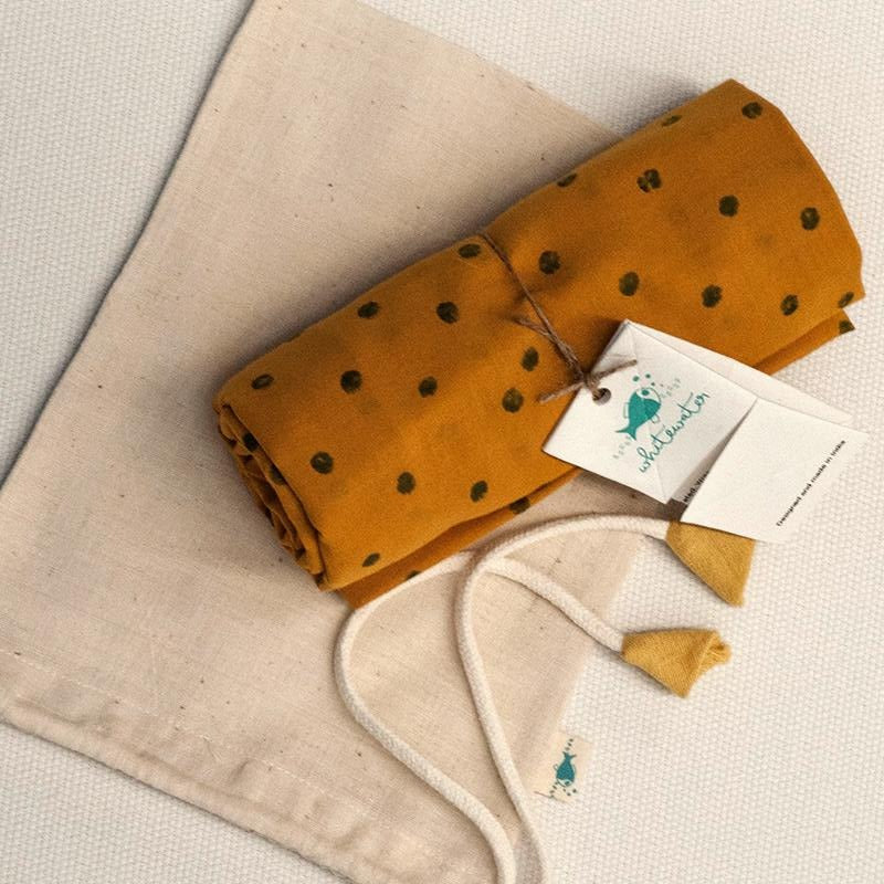 Newborn Gift Bundle - Organic Cotton Baby/Toddler Cotton/Kapok Filled Pillow + Swaddle - Raidana