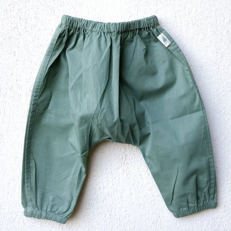 Organic Cotton Unisex Mint Koi Jhabla and Pajama Pants Set