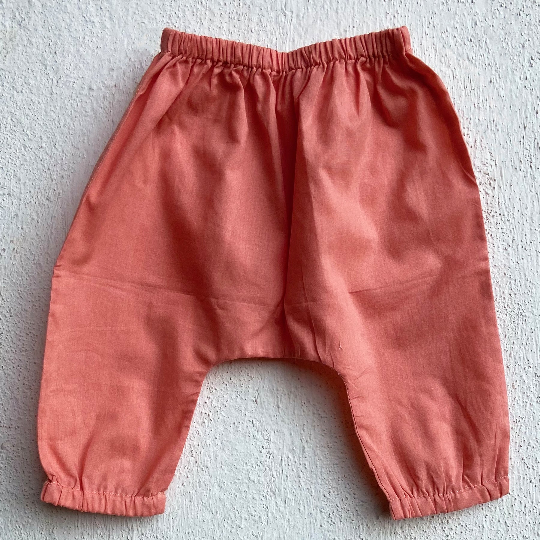Organic Cotton Unisex Peach Koi Jhabla and Peach Pajama Pants Set