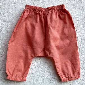 Organic Cotton Koi Peach Jhabla and Peach Pajama Pants Set