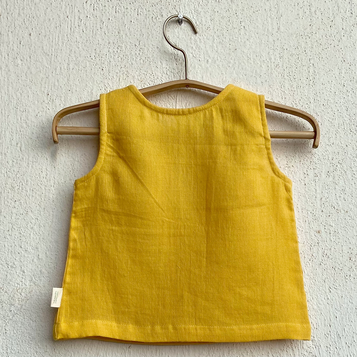 Organic Cotton Unisex Yellow Zoo Jhabla and Indigo Checks Pajama Pants Set