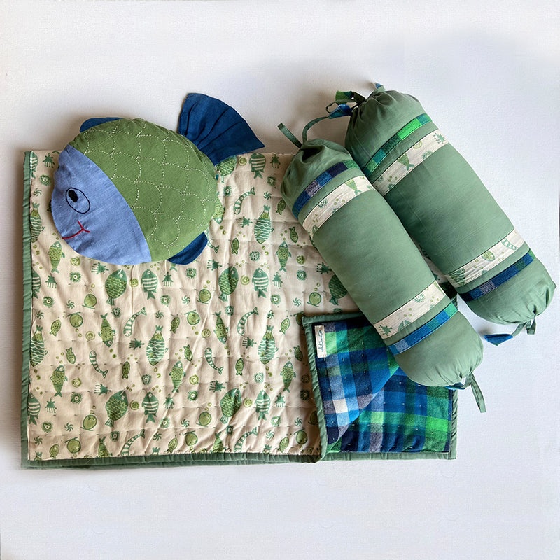 Newborn Gift Set - Blanket + Mustard Seed Pillow + Bolsters - KOI