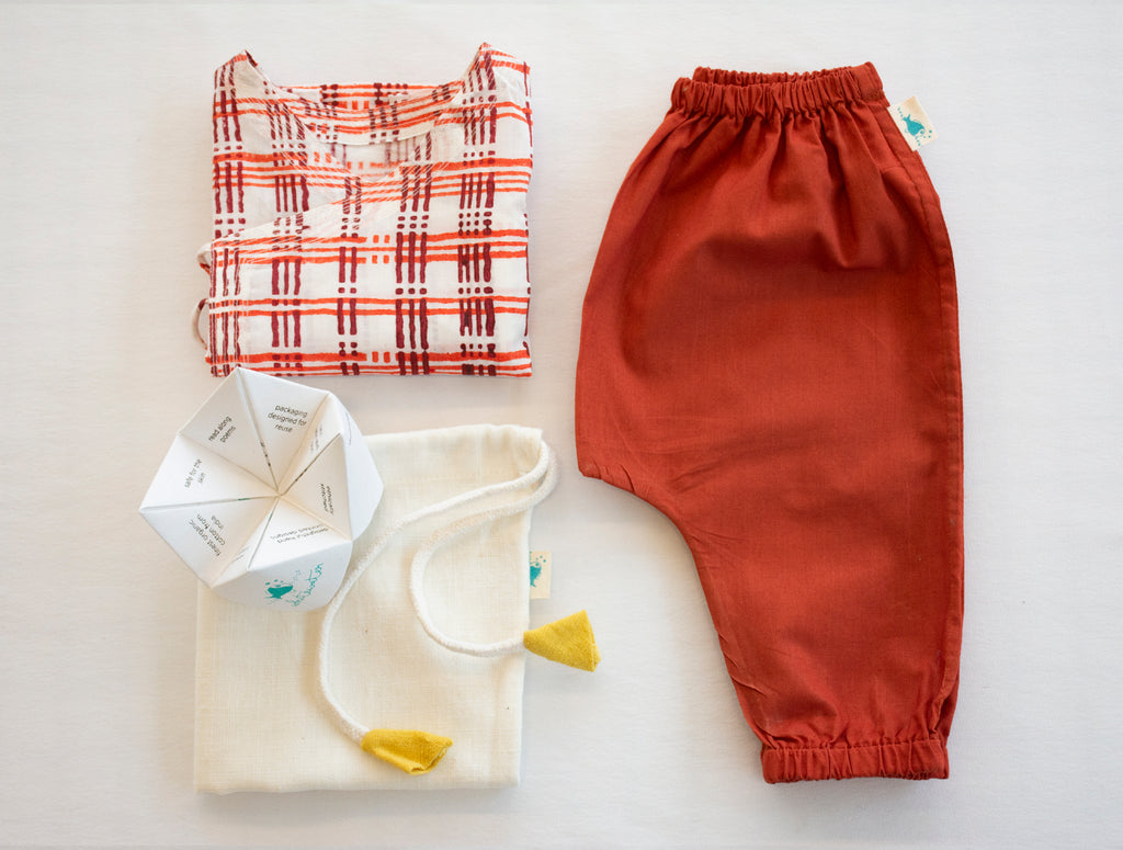 Manjha Bag - Angarakha and Pyjama Pants Set - Whitewater